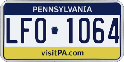 PA license plate LFO1064