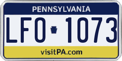 PA license plate LFO1073