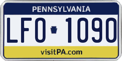 PA license plate LFO1090
