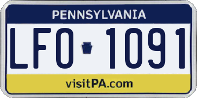PA license plate LFO1091
