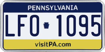 PA license plate LFO1095