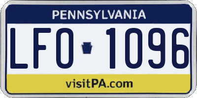 PA license plate LFO1096