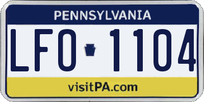 PA license plate LFO1104