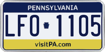 PA license plate LFO1105
