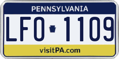 PA license plate LFO1109