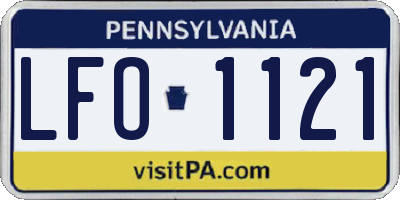 PA license plate LFO1121