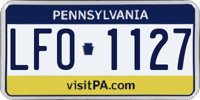 PA license plate LFO1127