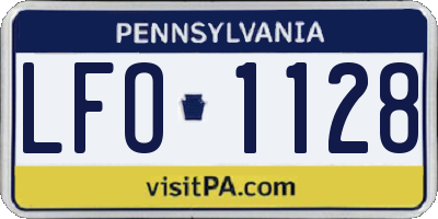 PA license plate LFO1128