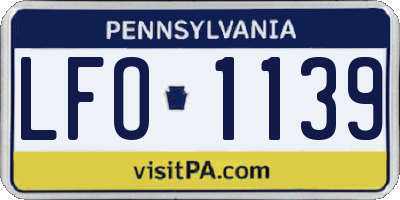PA license plate LFO1139