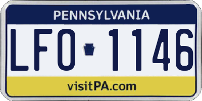 PA license plate LFO1146