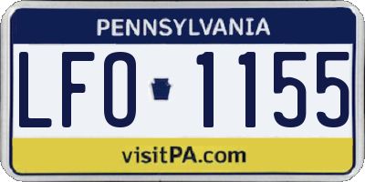 PA license plate LFO1155