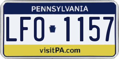 PA license plate LFO1157