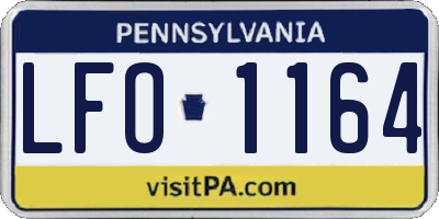 PA license plate LFO1164