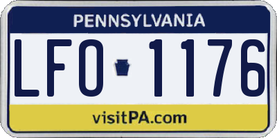 PA license plate LFO1176