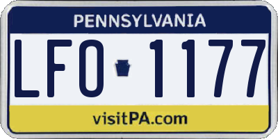 PA license plate LFO1177