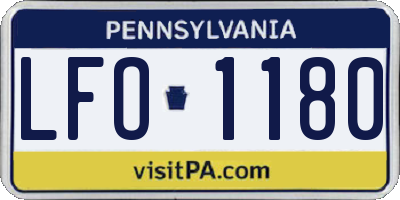 PA license plate LFO1180