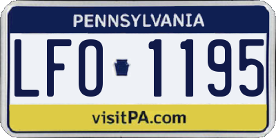 PA license plate LFO1195