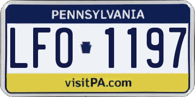 PA license plate LFO1197