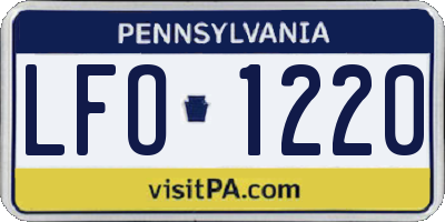 PA license plate LFO1220