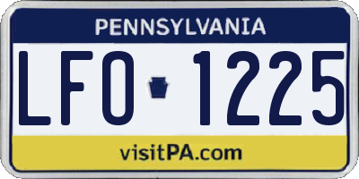 PA license plate LFO1225