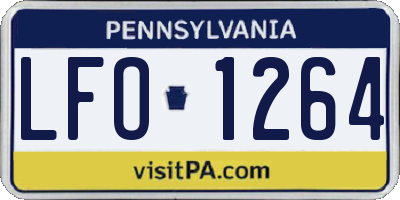 PA license plate LFO1264