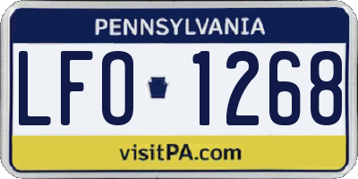 PA license plate LFO1268
