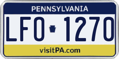 PA license plate LFO1270