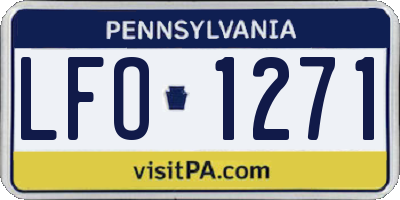 PA license plate LFO1271