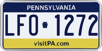 PA license plate LFO1272