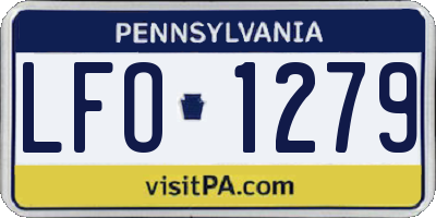PA license plate LFO1279