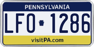 PA license plate LFO1286