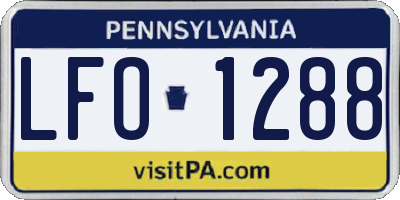 PA license plate LFO1288