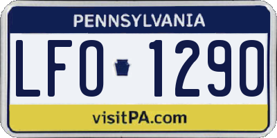 PA license plate LFO1290