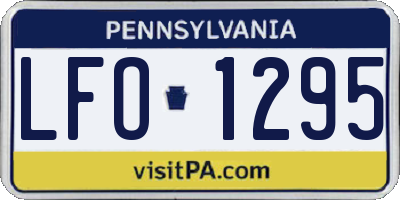 PA license plate LFO1295