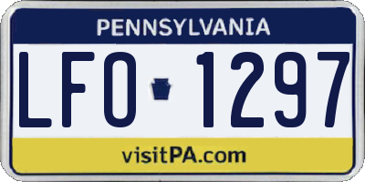 PA license plate LFO1297