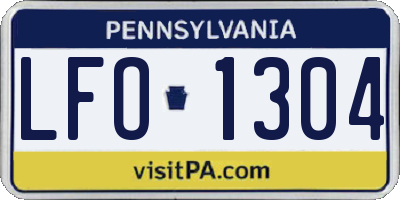 PA license plate LFO1304