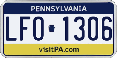 PA license plate LFO1306
