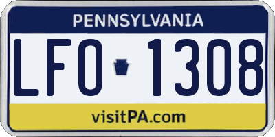 PA license plate LFO1308