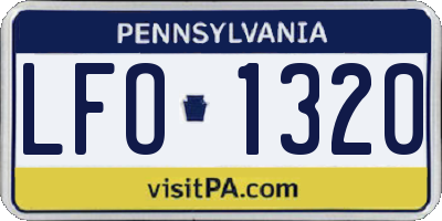PA license plate LFO1320