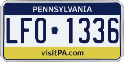 PA license plate LFO1336