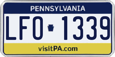 PA license plate LFO1339