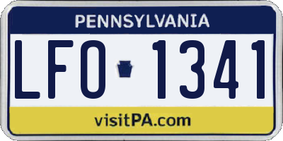 PA license plate LFO1341