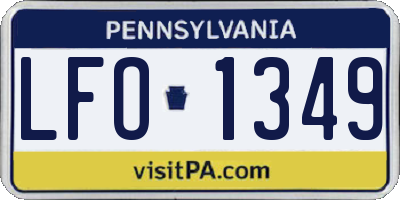 PA license plate LFO1349