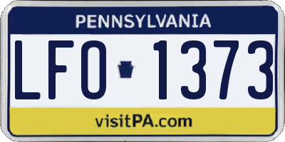 PA license plate LFO1373