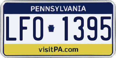 PA license plate LFO1395