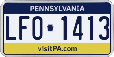 PA license plate LFO1413