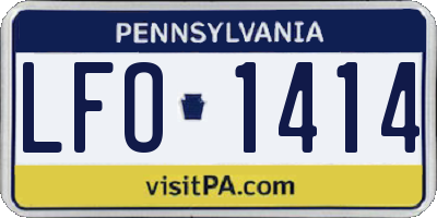 PA license plate LFO1414