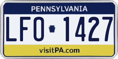 PA license plate LFO1427