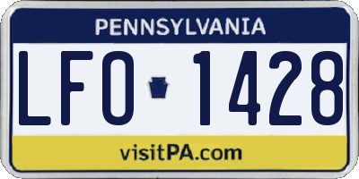 PA license plate LFO1428