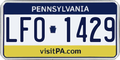 PA license plate LFO1429